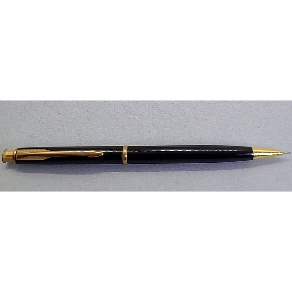 Vintage Parker Mechanical Pencil Black‎ Gold Trim Made in USA Writing Instrument